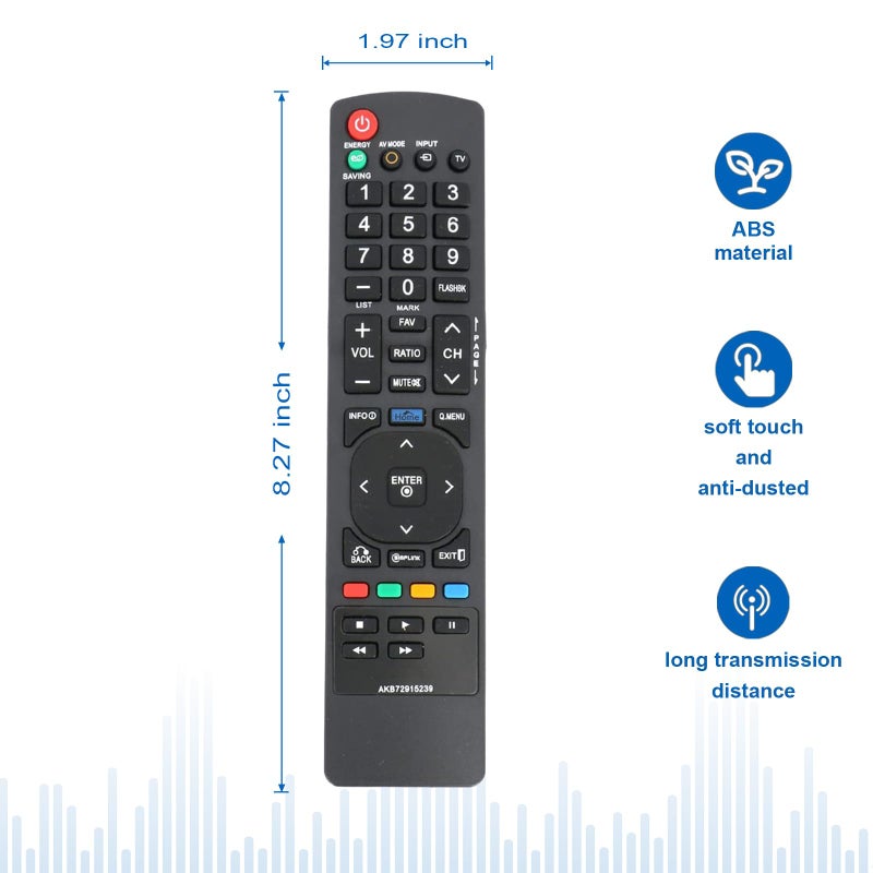 Beyution New Replaced Remote AKB72915239 for LG TV 22LV2500 26LV2500 32LK330 32LK450 32LV2500 32LV350Â¡Â­ - Image 4